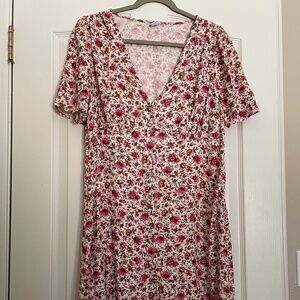 OLD NAVY Floral V Neck Midi Dress